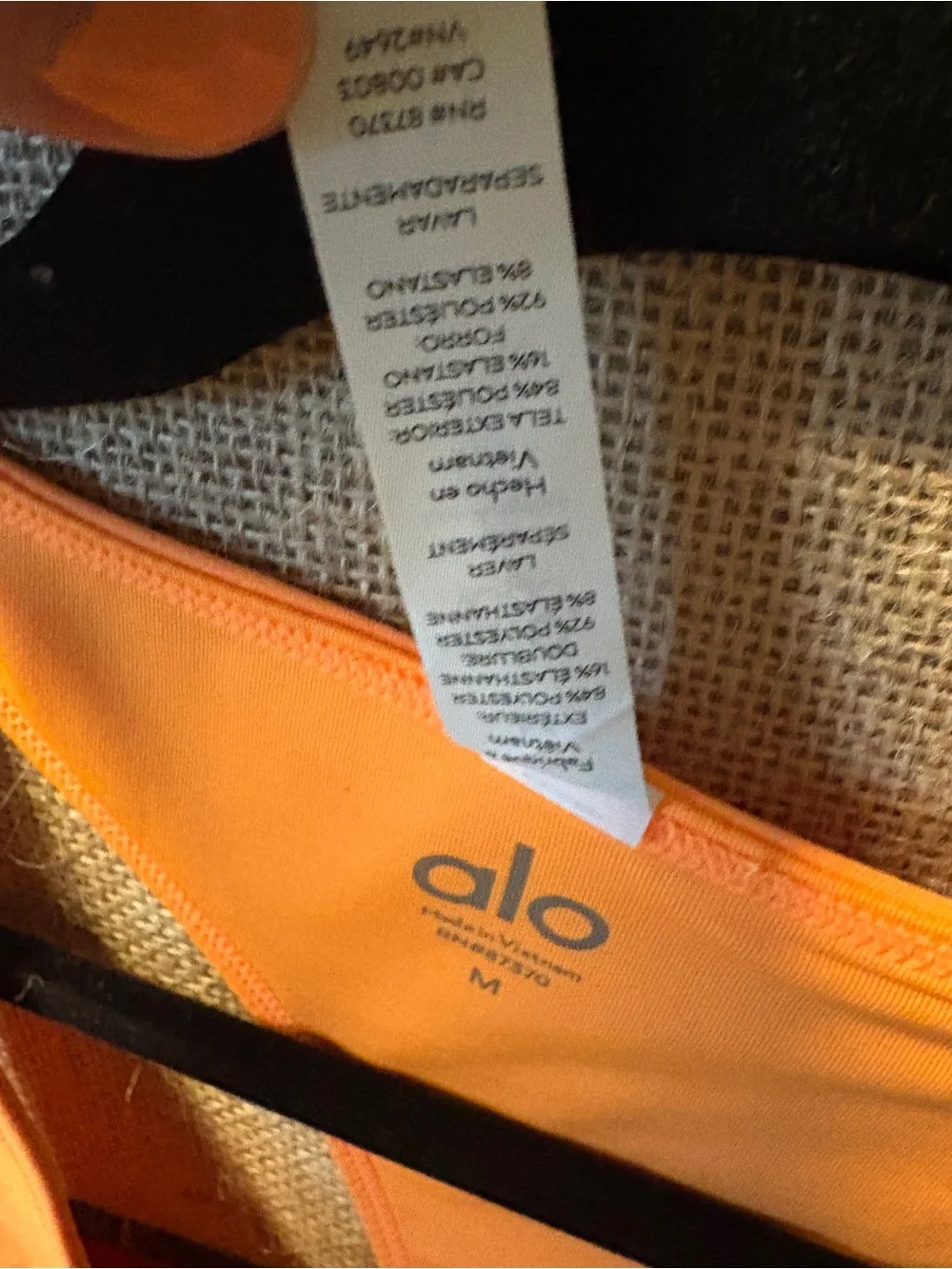 Alo Yoga Airlift Barre Bodysuit Neon Apricot M